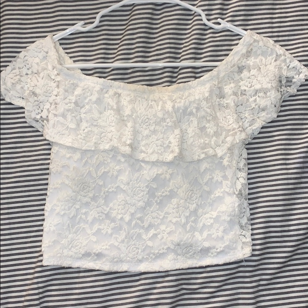 white off the shoulder top